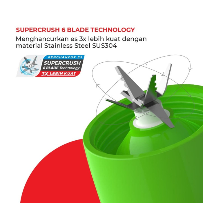 Maspion Blender Gelas Kaca 2in1 1 Liter - MT1272GL | MT-1272 GL - Hijau